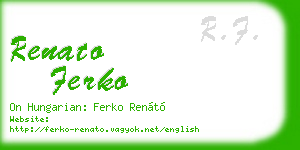 renato ferko business card